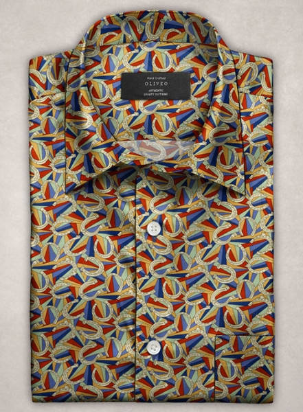 Horse Shoe Cupro Shirt - Full Sleeves