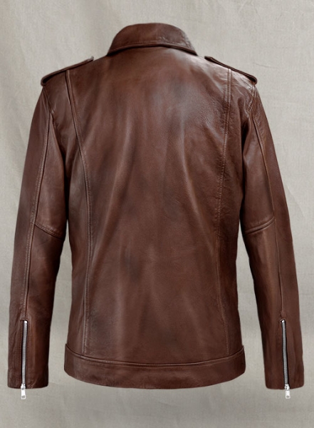 Beast Spanish Brown Biker Leather Jacket