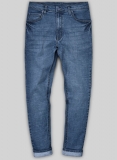 Marlin Blue Stretch Stone Wash Whisker Jeans - Look # 414