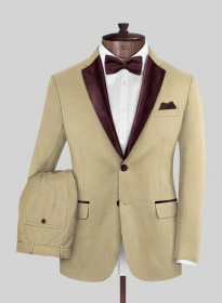 Napolean Sahara Khaki Wool Tuxedo Suit