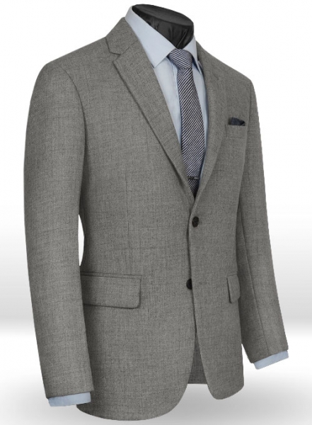 Vintage Rope Weave Gray Tweed Suit