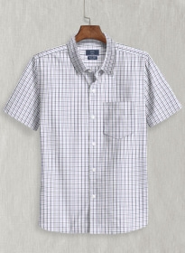S.I.C. Tess. Italian Cotton Azzure Shirt - Half Sleeves