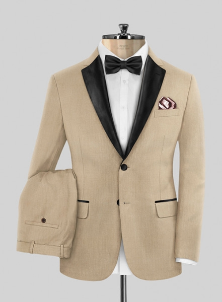 Napolean Khaki Wool Tuxedo Suit