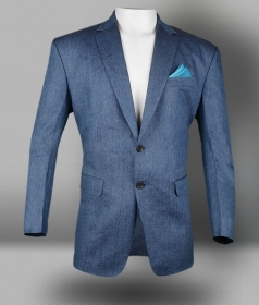 Italian Denim Indigo Linen Jacket
