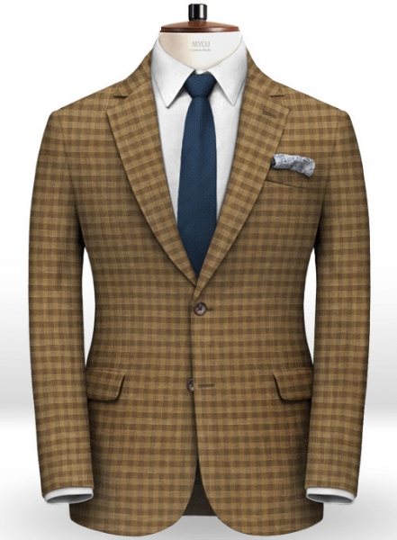 Edward Stretch Cotton Khaki Suit
