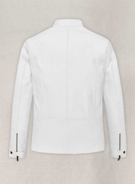 White Leather Jacket #905