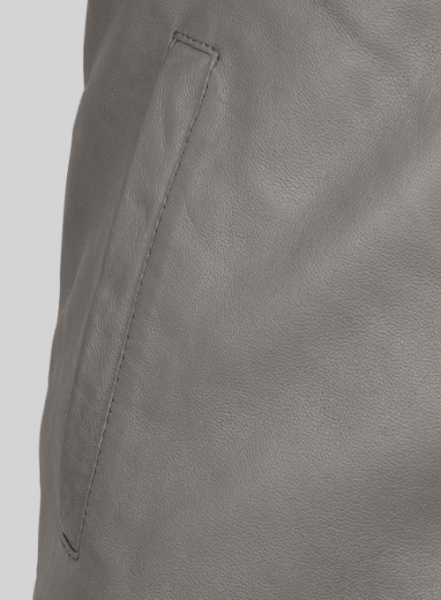 Croma Gray Leather Jacket - M Regular
