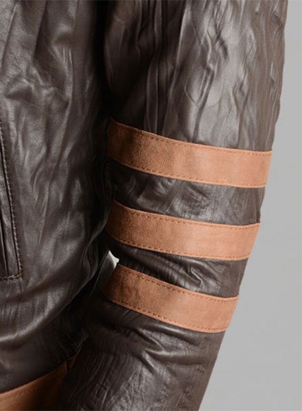 Wrinkled Brown X-Men Origins Wolverine Leather Jacket