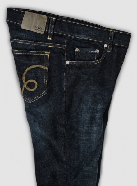 Chicago Blue Stretch Hard Wash Whisker Jeans - Look #540