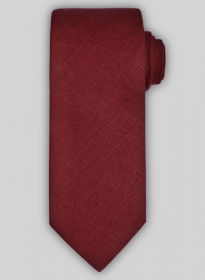 Linen Tie - Moscow Maroon