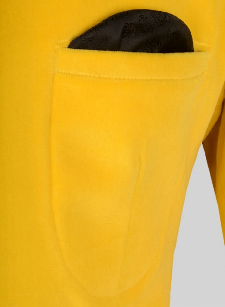 Yellow Velvet Breezer Style Jacket