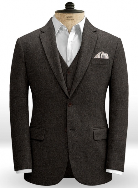 Gray Brown Heavy Tweed Jacket