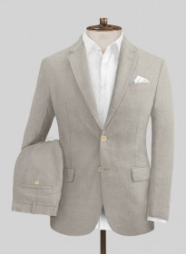 Ivy Beige Pure Linen Suit