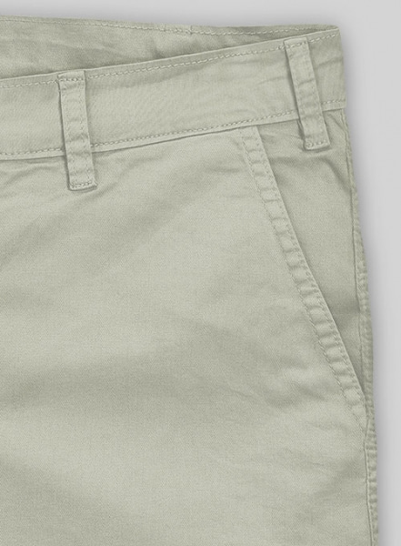 Slate Green Stretch Chino Shorts