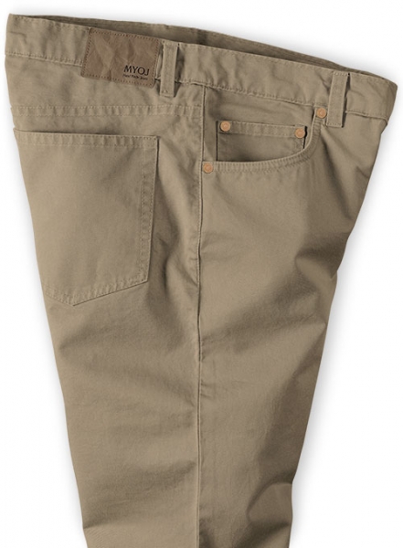 Dark Beige Stretch Chino Jeans