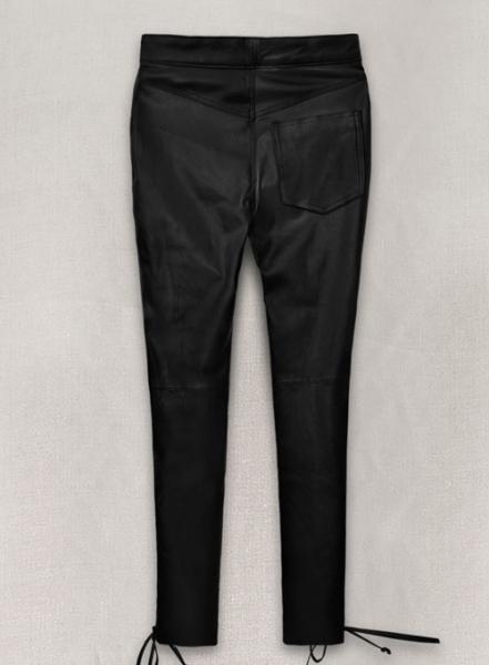 Skinny Legging Womens Leather Pants Stretch Wet Look Lace Up High Waist  Trousers | eBay