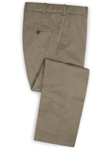 Spring Brown Stretch Chino Pants