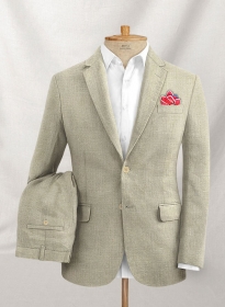 Aura Beige Pure Linen Suit