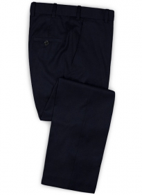 Reda Navy Blue Pure Wool Pants