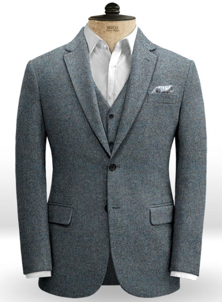 French Blue Tweed Jacket