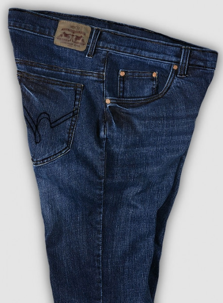 Slight Stretch Indigo Wash Whisker Jeans - Look #784