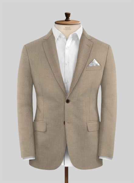 Scabal Boston Khaki Wool Suit