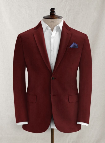 Italian Wine Cotton Stretch Suit