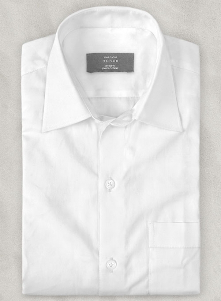 Italian Cotton White Shirt - Half Sleeves