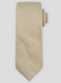 Linen Tie - Pure Beige