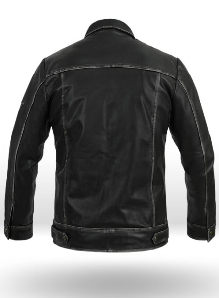 Ontario Rubbed Black Leather Jacket