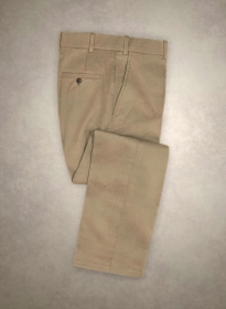 Caccioppoli Herringbone Solar Tan Cotton Pants