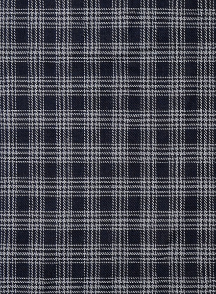 Italian Ted Blue Checks Linen Pants