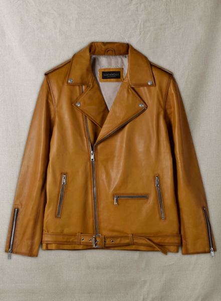 Rutland Caramel Brown Wax Riding Leather Jacket