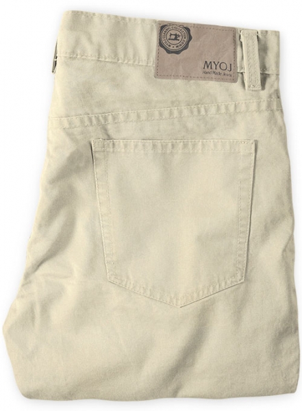 Mid Khaki Fine Twill Jeans