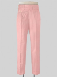 Napolean Runway Pink Double Gurkha Wool Trousers