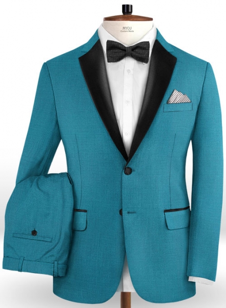 Napolean Yale Blue Wool Tuxedo Suit