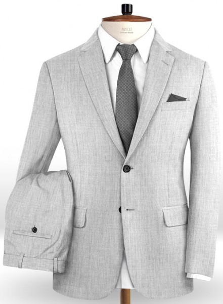 Reda Worsted Light Gray Pure Wool Suit