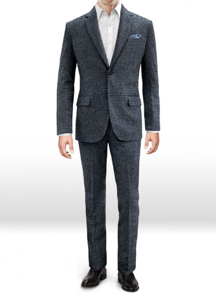 Houndstooth Blue Tweed Suit