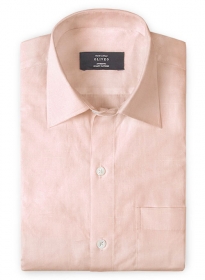 Pink Cotton Linen Shirt - Full Sleeves