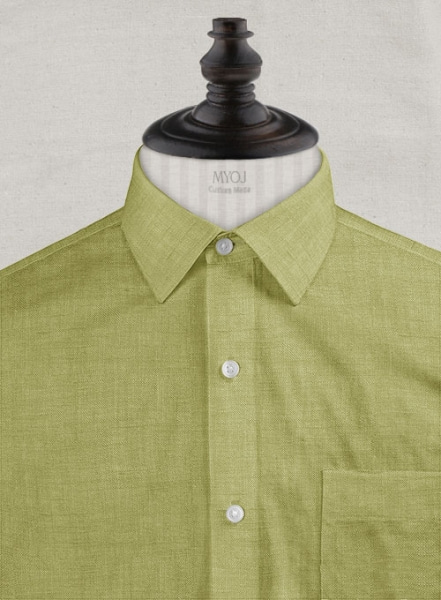 Dublin Spring Green Linen Shirt
