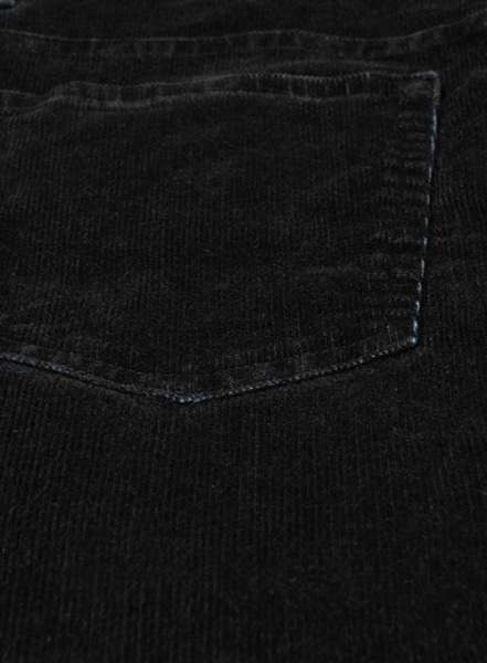 Slate Black Corduroy Stretch Jeans - Hard Wash