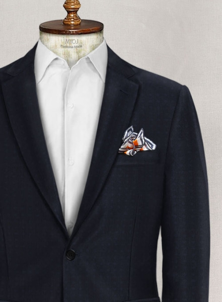 Napolean Polka Blue Wool Suit