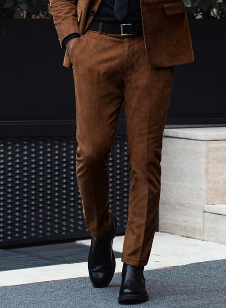 Spring Brown Corduroy Suit