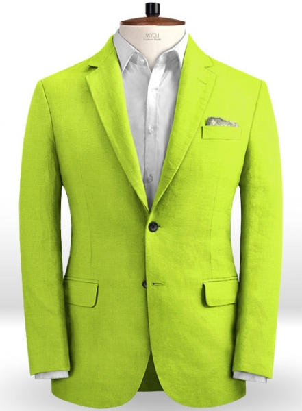 Pure Neon Green Linen Suit