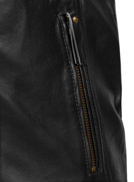 Black Leather Jacket # 660