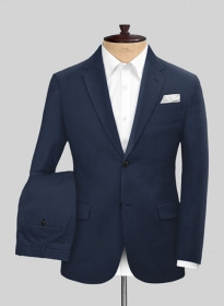 Stretch Summer Royal Blue Chino Suit