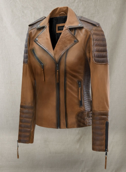 Charlotte Burnt Tan Leather Jacket