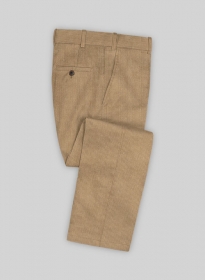 Beige Thick Stretch Corduroy Pants