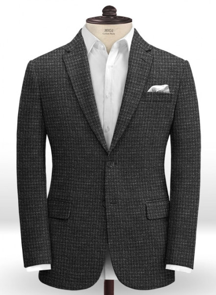 Harris Tweed Houndstooth Charcoal Suit