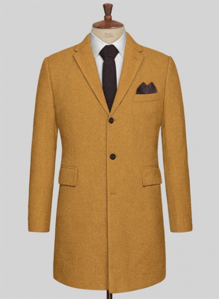 Naples Yellow Tweed Overcoat